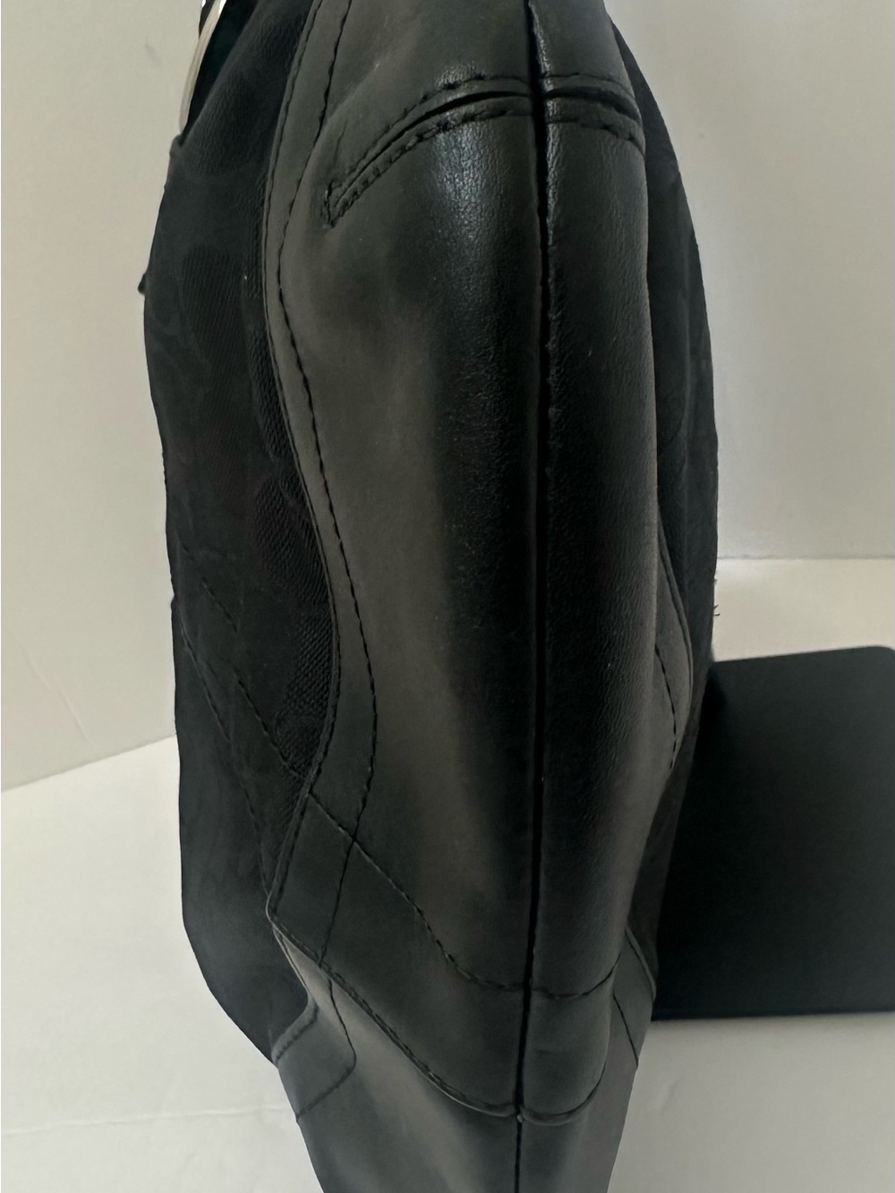 COACH Y2K Signature Soho Slim Duffle Buckle Shoulder/Crossbody Black Leather - Picture 6 of 12